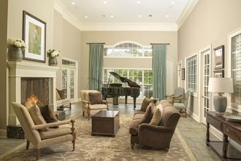 Elegant clubhouse with fireplace